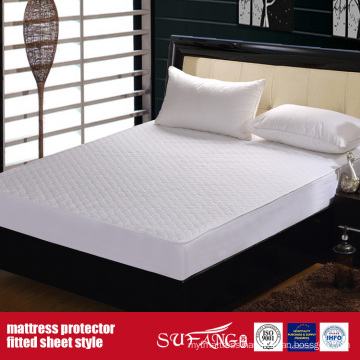 Cotton Fabric Material Fitted Sheet Style Mattress Protector